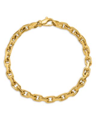 Bloomingdale's Fine Collection - Men's Oval Link Chain Bracelet in 14K Yellow Gold