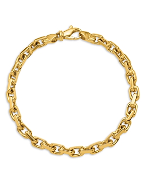 Bloomingdale's Men's Oval Link Chain Bracelet in 14K Yellow Gold