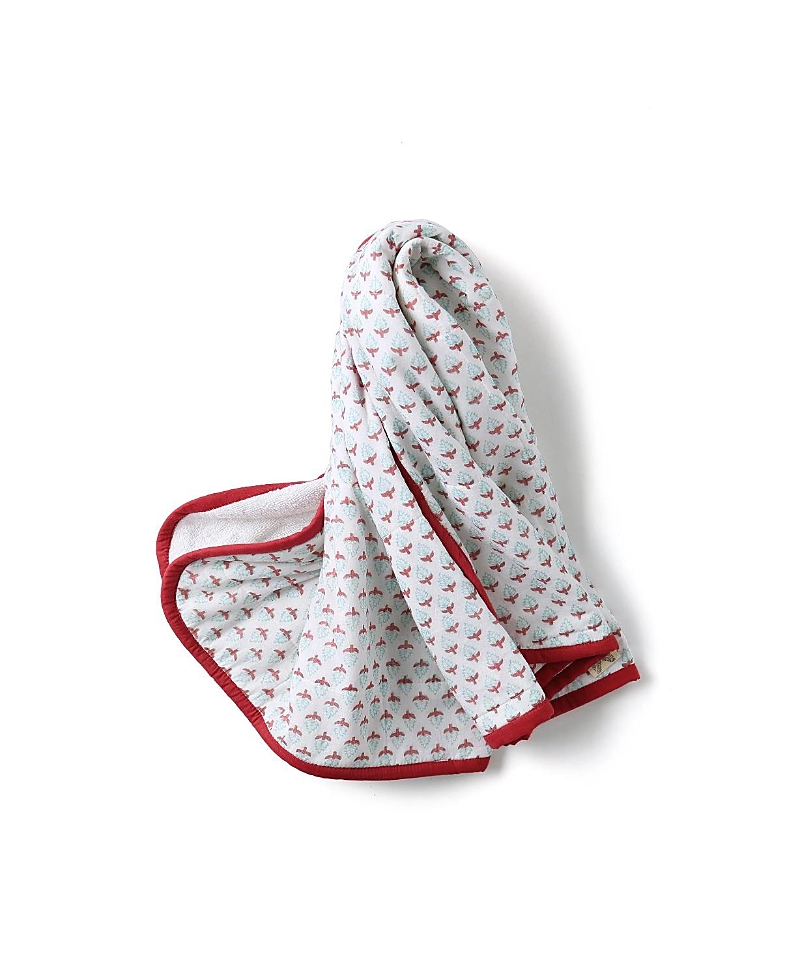 Malabar Baby Unisex Handmade Block-printed Plush Cotton Hooded Plush Towels - Baby, Little Kid, Big Kid In Miami (teal Pink)