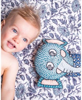 Unisex Handmade Plush Toy Rattle Eli The Elephant - Baby, Little Kid