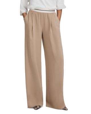 REISS - Petite Abigail Pull On Wide Leg Pants