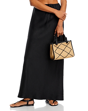 Shop Wayf Joan Drawstring Maxi Skirt In Black