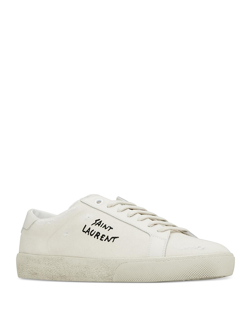 Saint Laurent Women's Court Classic Sl/06 Embroidered Sneakers