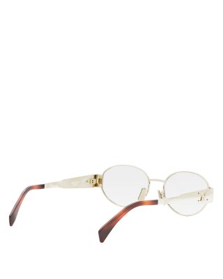 Metal Triomphe Oval Eyeglasses, 53mm