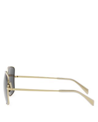 Rhinestone Triomphe Square Sunglasses, 59mm