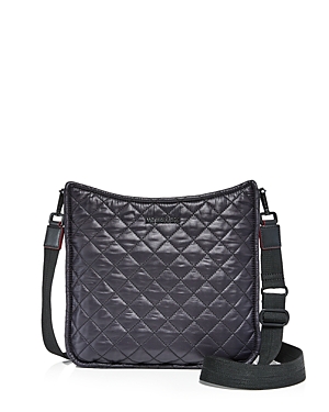Shop Mz Wallace Metro Box Quilted Crossbody In Black/black