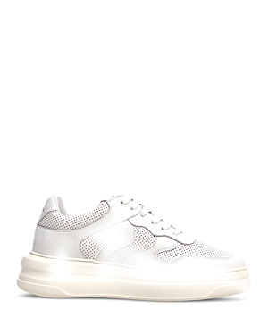 Shop Voile Blanche Women's Lilith Lace Up Low Top Running Sneakers In White