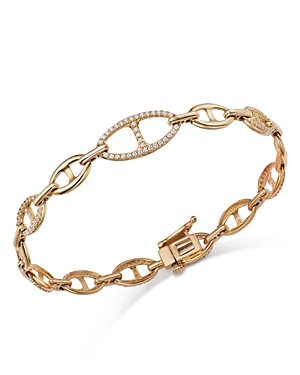 Shop Bloomingdale's Diamond Pave Mariner Link Bracelet In 14k Yellow Gold, 0.75 Ct. T.w.