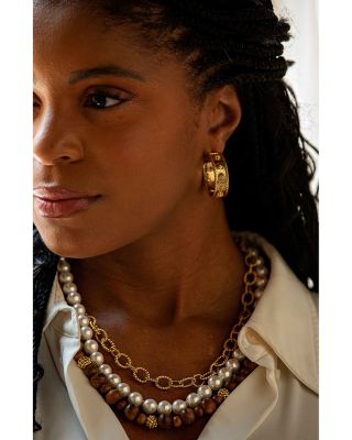 Berry Classic Medium Hoop Earrings in 18K Gold Plated 