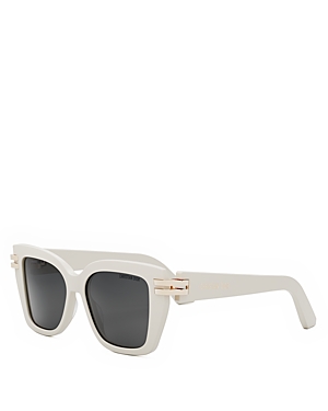 Shop Dior S1i Square Sunglasses, 52mm In Ivory/gray Solid