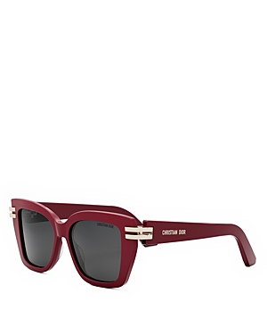 Shop Dior S1i Square Sunglasses, 52mm In Red/gray Solid