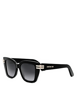 Shop Dior S1i Square Sunglasses, 52mm In Black/gray Gradient