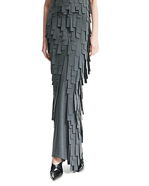 A.w.a.k.e. Multi Rectangle Maxi Skirt In Grey