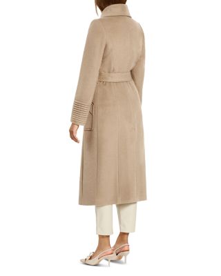 Wide Collar Long Wrap Coat