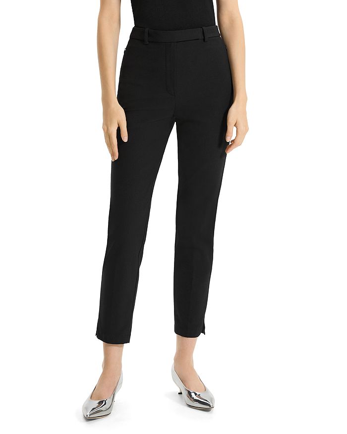Theory High Waisted Tapered Pants | Bloomingdale's