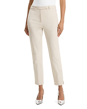 Shop Theory High Waisted Tapered Pants In New Sand