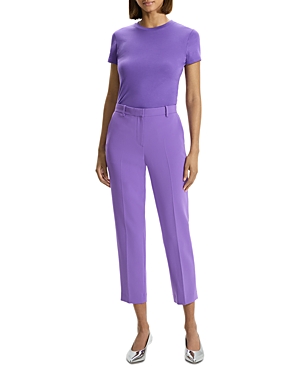 Shop Theory Treeca Admiral Slim Ankle Pants In Bright Peony