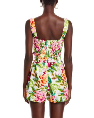 Painted Flowers Sleeveless Romper - Exclusive