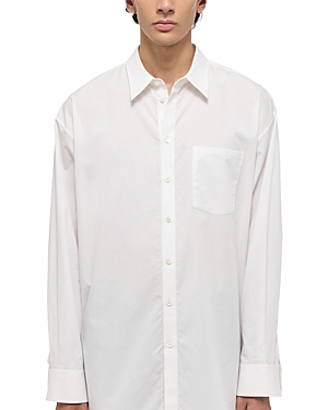 Shop Helmut Lang Oversized Long Sleeve Shirt In White