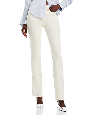L'Agence Ruth High Rise Straight Jeans in Vintage White