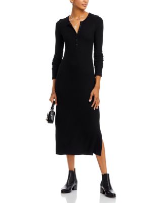 rag & bone Rib Knit Henley Dress | Bloomingdale's Women