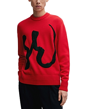 Boss Prello Lunar New Year Embroidered Crewneck Sweater