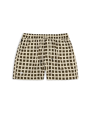 Oas Primo Box Tailored Fit 4.3 Swim Trunks In Beige