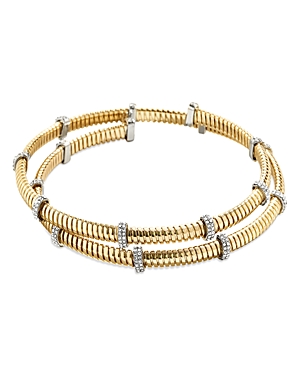 Shop Baublebar Eve Pave Coil Bangle Bracelet In Gold Tone