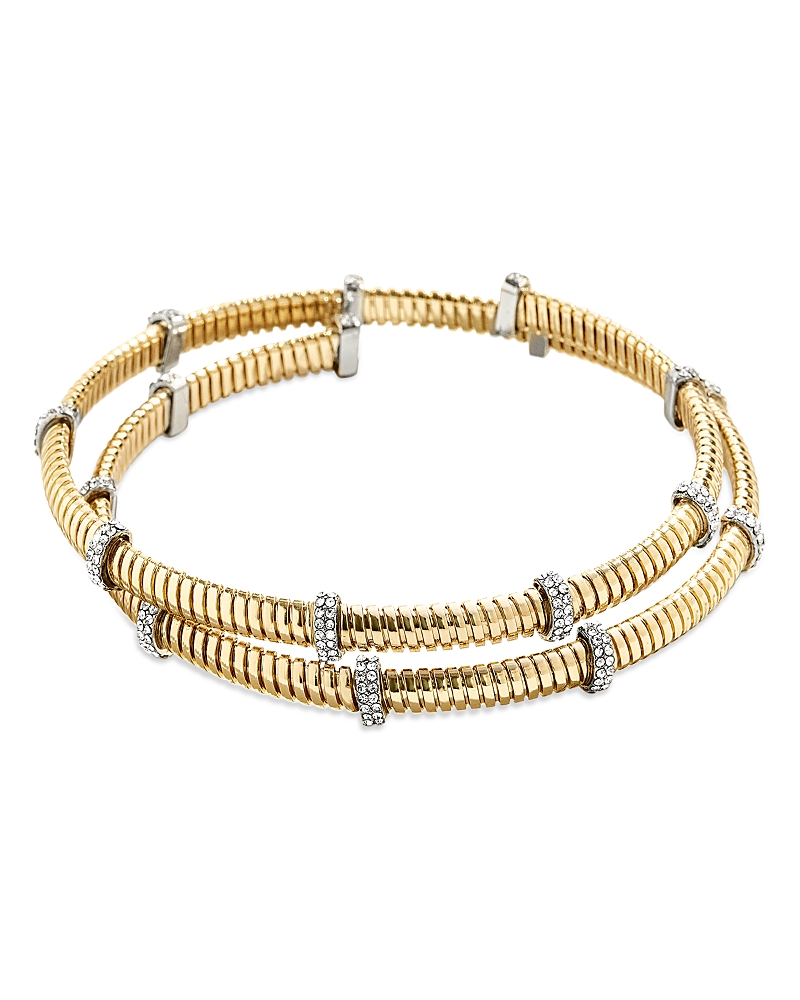 Baublebar Eve Pave Coil Bangle Bracelet in Gold Tone