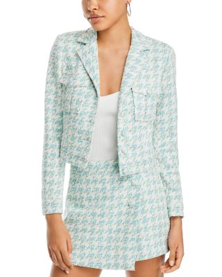AQUA - Tweed Cropped Blazer