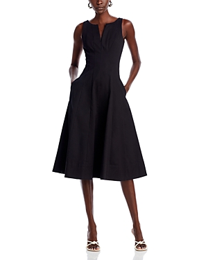 Aqua Paneled Midi Dress - 100% Exclusive In Black