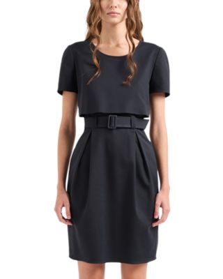 Emporio Armani - Layered Look Belted Dress