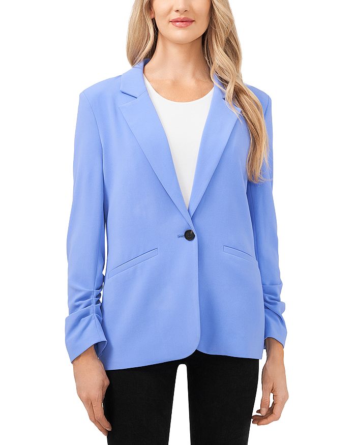 Shop Cece Single Button Jacket In Blue Jay