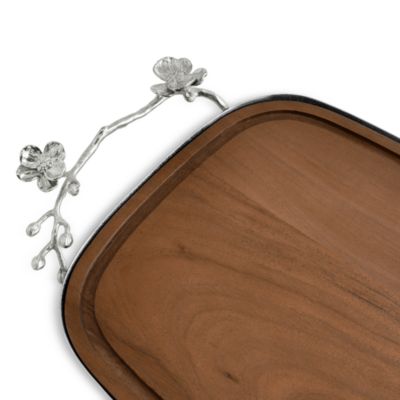 White Orchid Wooden Bread Board