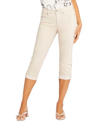 NYDJ - Marilyn Cuffed Cropped Straight Leg Jeans in Feather