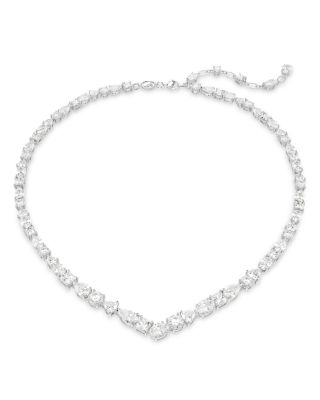 Swarovski - Mesmera Mixed Cut Crystal Necklace in Rhodium Plated, 15"