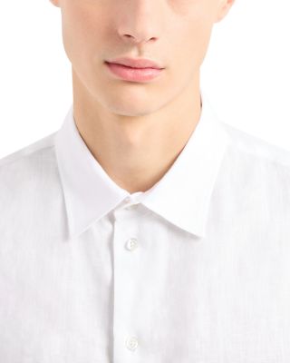 Regular Fit Linen Chambray Sport Shirt