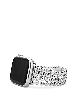 Shop Lagos Smart Caviar Taper Apple Watch Bracelet, 42mm - 49mm In Silver