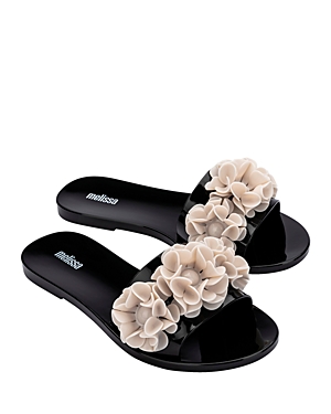 Shop Melissa Women's Babe Springtime Slide Sandals In Beige/black