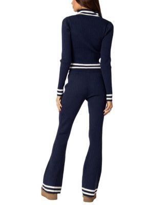 Pluto Ribbed Flared Pants