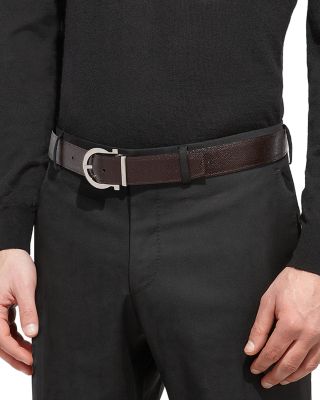 FERRAGAMO Salvatore Men's Gancini Reversible Leather Belt