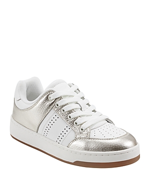 Marc Fisher Ltd Women's Flynnt Lace Up Low Top Trainers In Ivory/platino