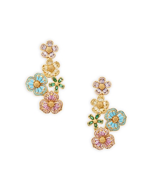 Shop Kate Spade New York Fleurette Statement Earrings In Gold/multi