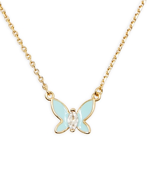 Shop Kate Spade New York Social Butterfly Pendant Necklace, 18 In Blue/gold