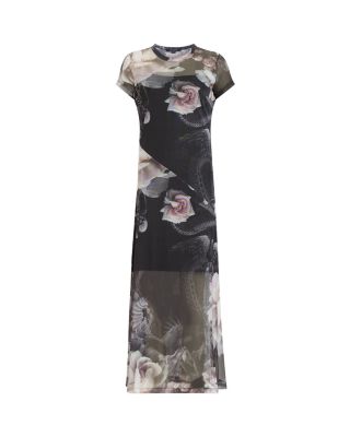 ALLSAINTS Hanna Valley Printed Mesh Midi Dress Bloomingdale's