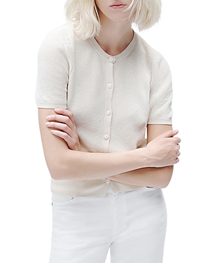 Shop Rag & Bone Dina Short Sleeve Cardigan In Ivory