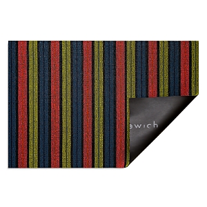 Chilewich Ribbon Stripe Shag Floor Mat, 36 X 60 In Limelight
