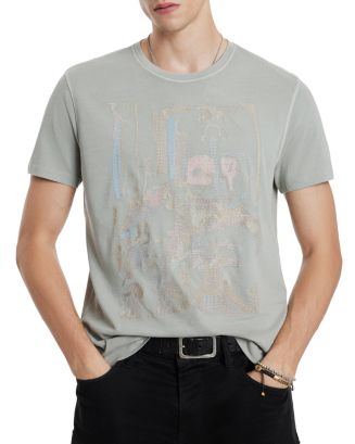 John Varvatos Photo Embroidery Short Sleeve Crewneck Tee | Bloomingdale's