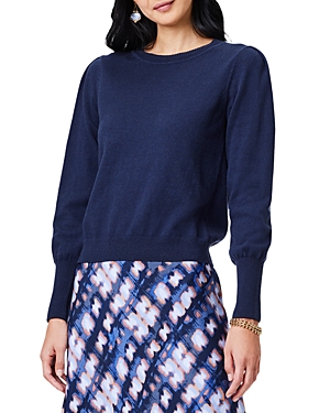 Nic + Zoe Nic+zoe Femme Sleeve Sweater In Dark Indigo