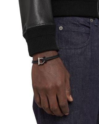 ☆韓国の人気☆【FERRAGAMO】☆Gancini leather bracelet☆ FERRAGAMO Salvatore Men's Double Gancini Leather Bracelet